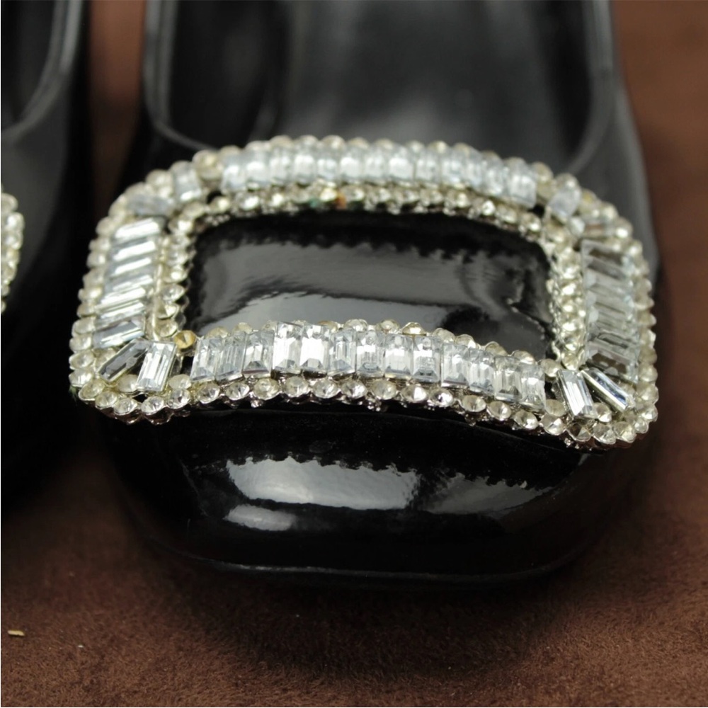 Roger Vivier Belle Vivier crystal embellished Pumps Heels 8 patent leather Black - Picture 11 of 16